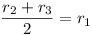 (r_2 + r_3)/2 = r_1