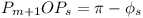 P_{m+1}OP_s = \pi - \phi_s