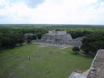 [View from pyramid towards Temple of a Thousand Pillars (Sandra 17 July)]