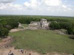 [View from pyramid towards ballcourt (Nathan 17 July)]