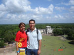 [Sandra and Julio (the IMO doctor) on main pyramid (Sandra 17 July)]