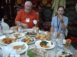 [Lunch in a yurt]