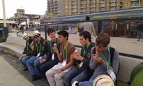 [Eating celebratory icecream @ Scheveningen]